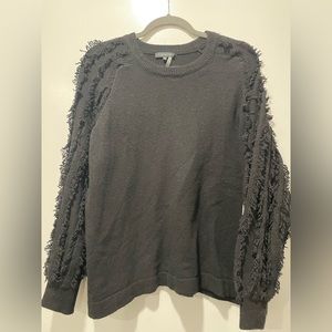 Black fringe sweater